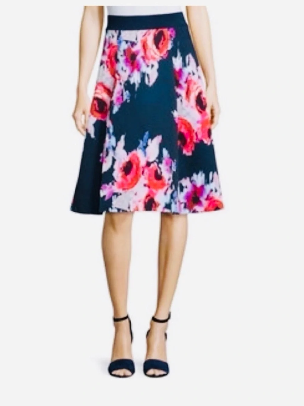 Kate Spade New York Hazy Floral Skirt Textured Pleated Fit & Flare Size 2 NWOT